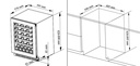 Pevino NG 39 Flaschen - 2 Zonen - Schwarze Glasfront - Holzvorderkante