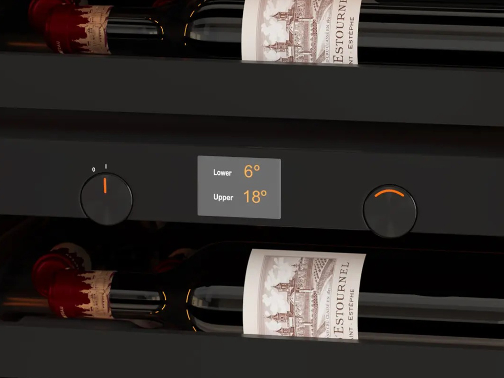 Pevino Imperial Push Open 95 Flaschen - 2 Zonen - Schwarz - integrierbar