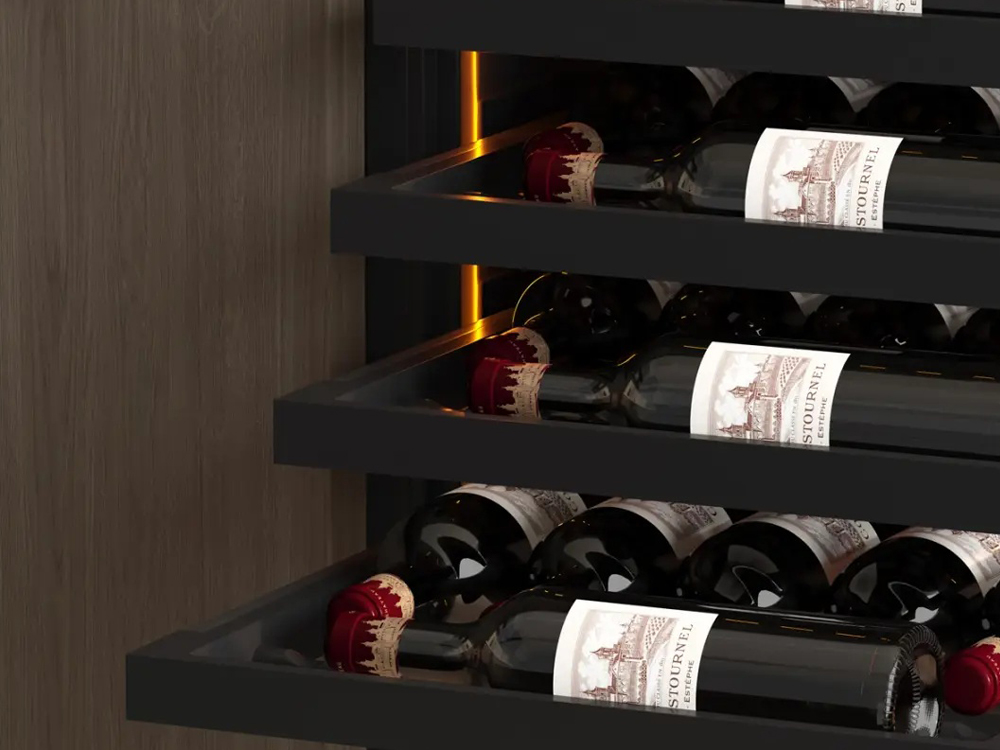 Pevino Imperial Push Open 95 Flaschen - 2 Zonen - Schwarz - integrierbar