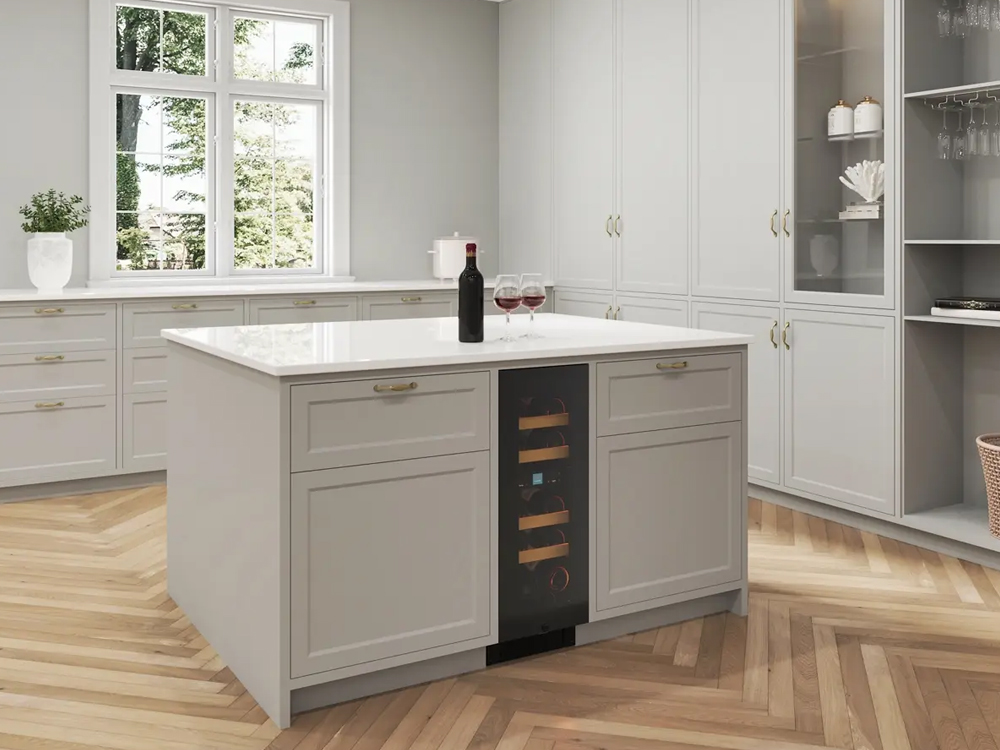 Pevino Noble 16 Flaschen - 2 Zonen - Schwarze Glasfront