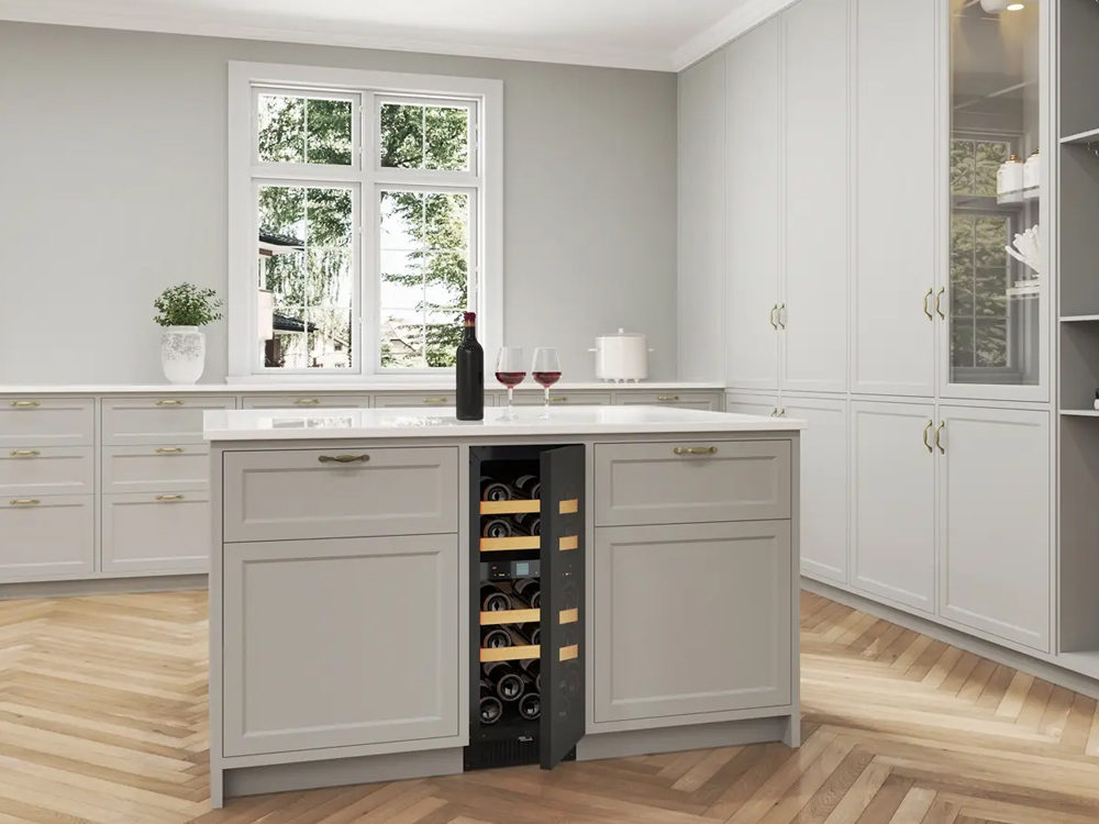 Pevino Noble 16 Flaschen - 2 Zonen - Schwarze Glasfront