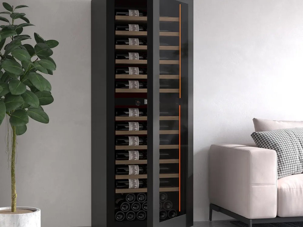 Pevino Majestic 111 Flaschen - 2 Zonen - Schwarze Glasfront