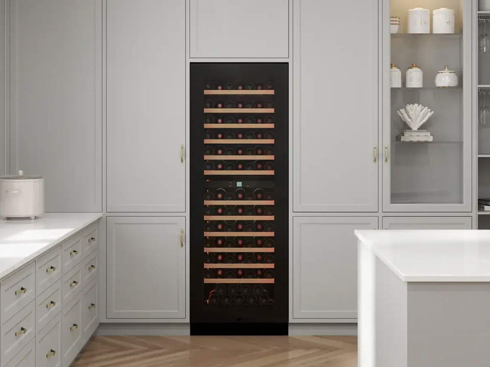 Pevino Noble 123 Flaschen - 2 Zonen - Schwarze Glasfront