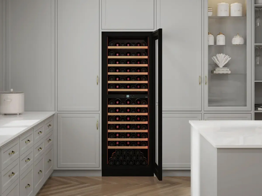 Pevino Noble 123 Flaschen - 2 Zonen - Schwarze Glasfront
