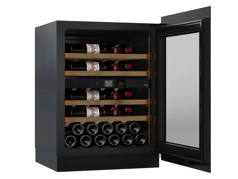 Pevino Majestic SB 39 Flaschen - 2 Zonen - Schwarze Glasfront - 80 cm