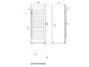 Pevino Giant 267 Flaschen - 1 Zone - Schwarze Glasfront