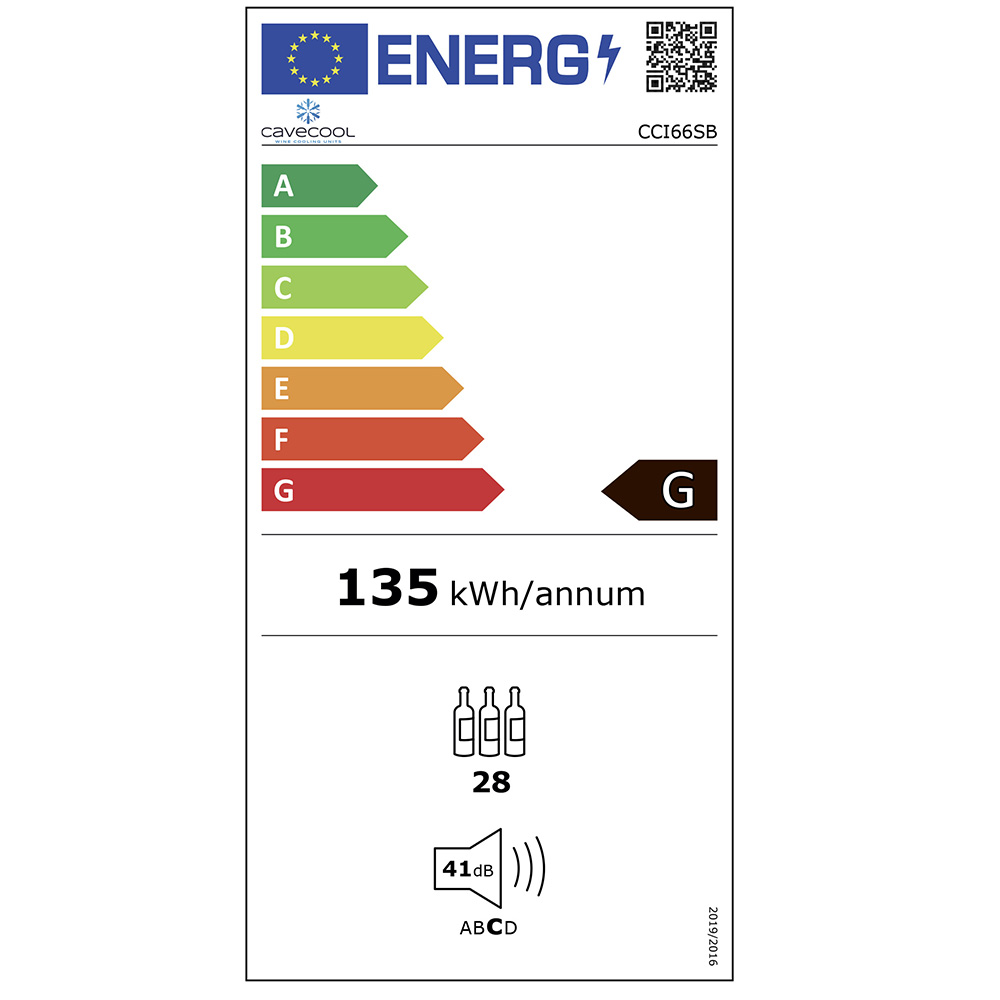 CaveCool Morion Bornite - 28 Flaschen - 1 Zone - Glasfront - Integrierbar