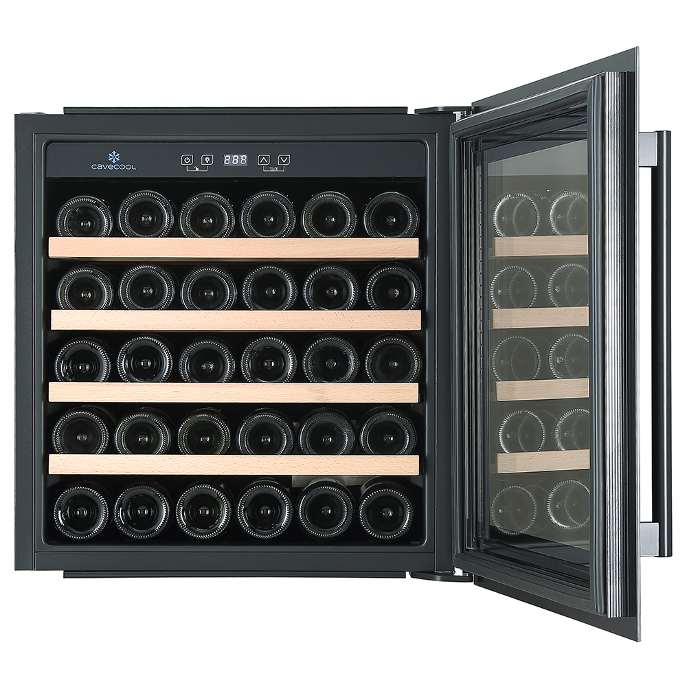 CaveCool Morion Dravite - 36 Flaschen - 1 Zone - Schwarz - Integrierbar