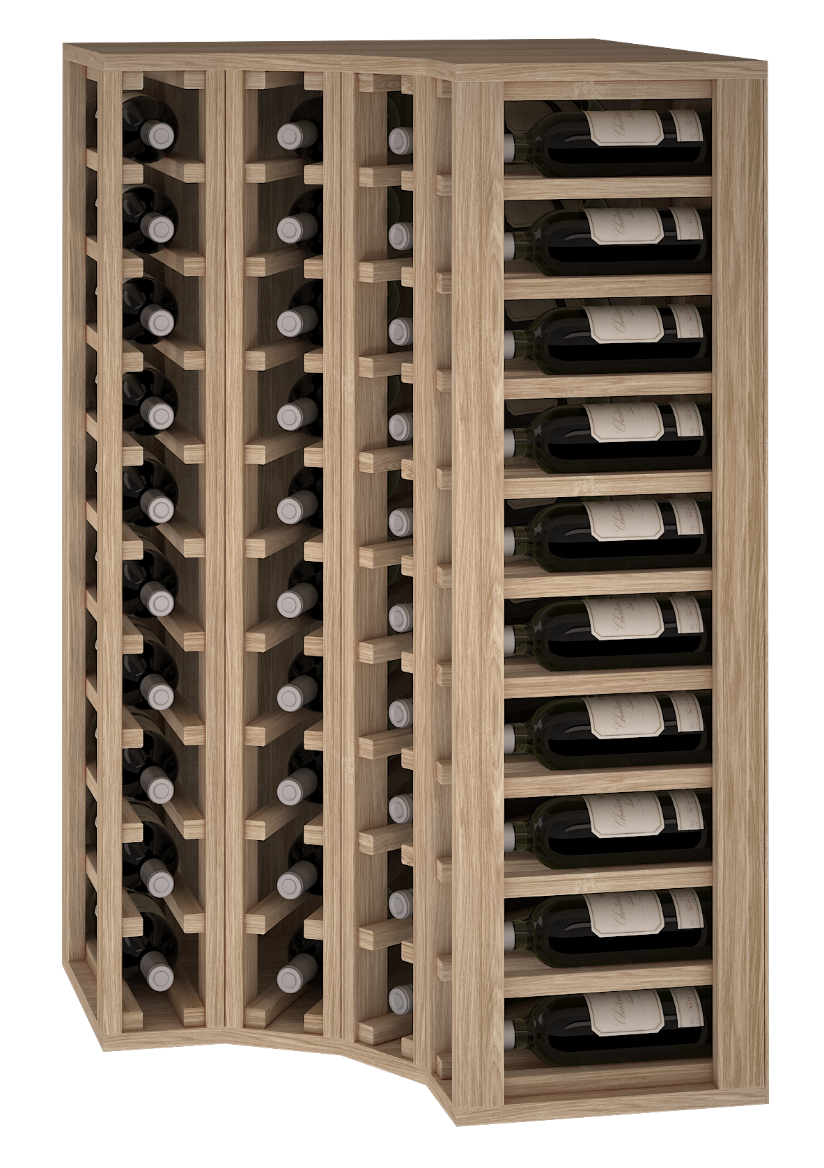 Winerex DIA - 40 Flaschen - Eckmodul - Eichenholz