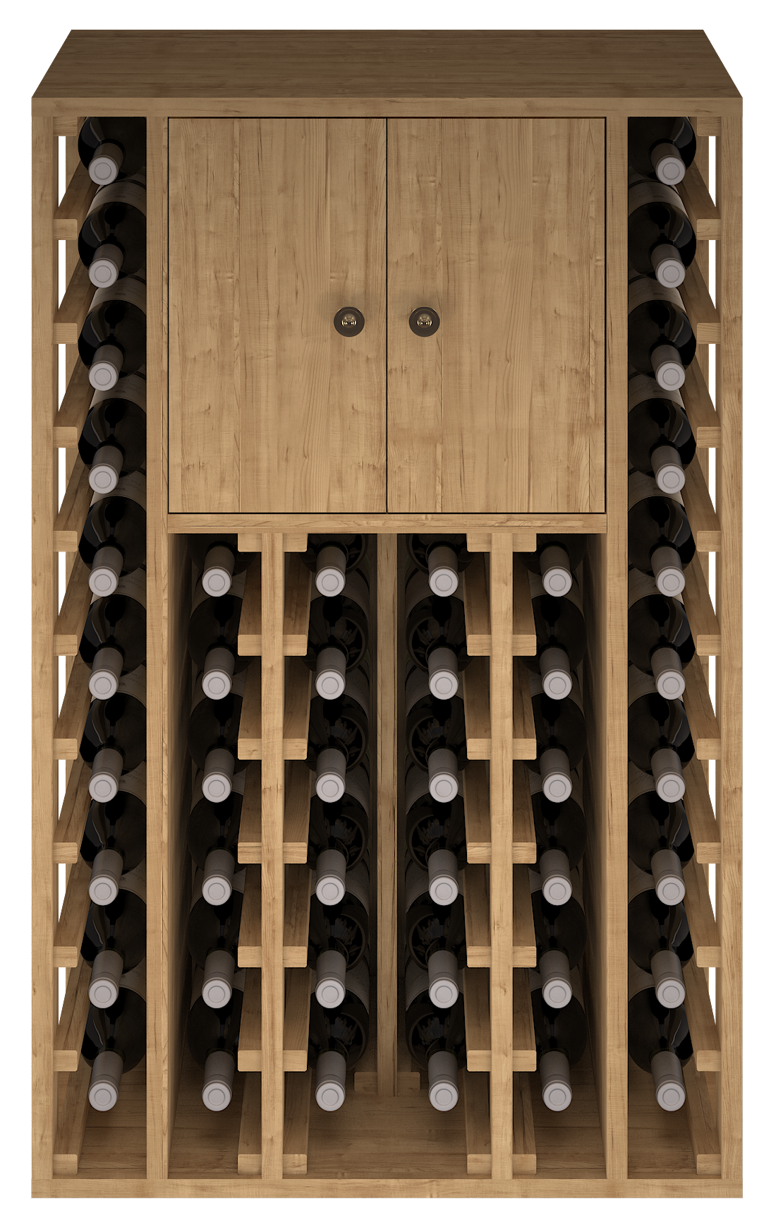 Winerex EFREN - 44 Flaschen + Schrank oben - Kieferholz