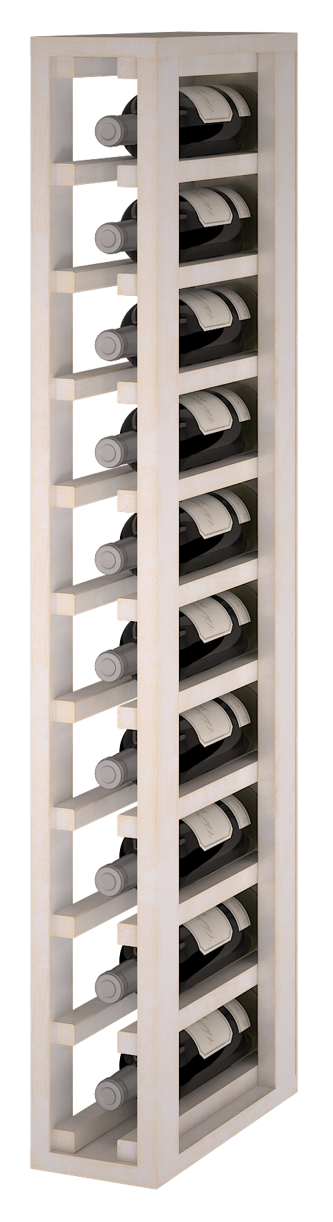 Winerex ELVIO - 10 Flaschen (1/6 Modul) - Kieferholz weiß gebeizte
