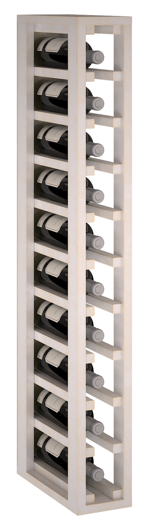 Winerex ELVIO - 10 Flaschen (1/6 Modul) - Kieferholz weiß gebeizte
