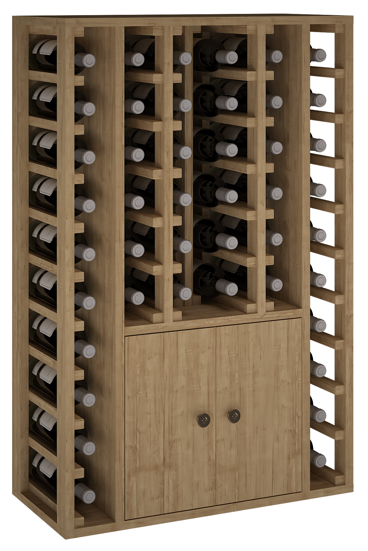 Winerex ESMA - 44 Flaschen + Schrank unten - Kiefernholz