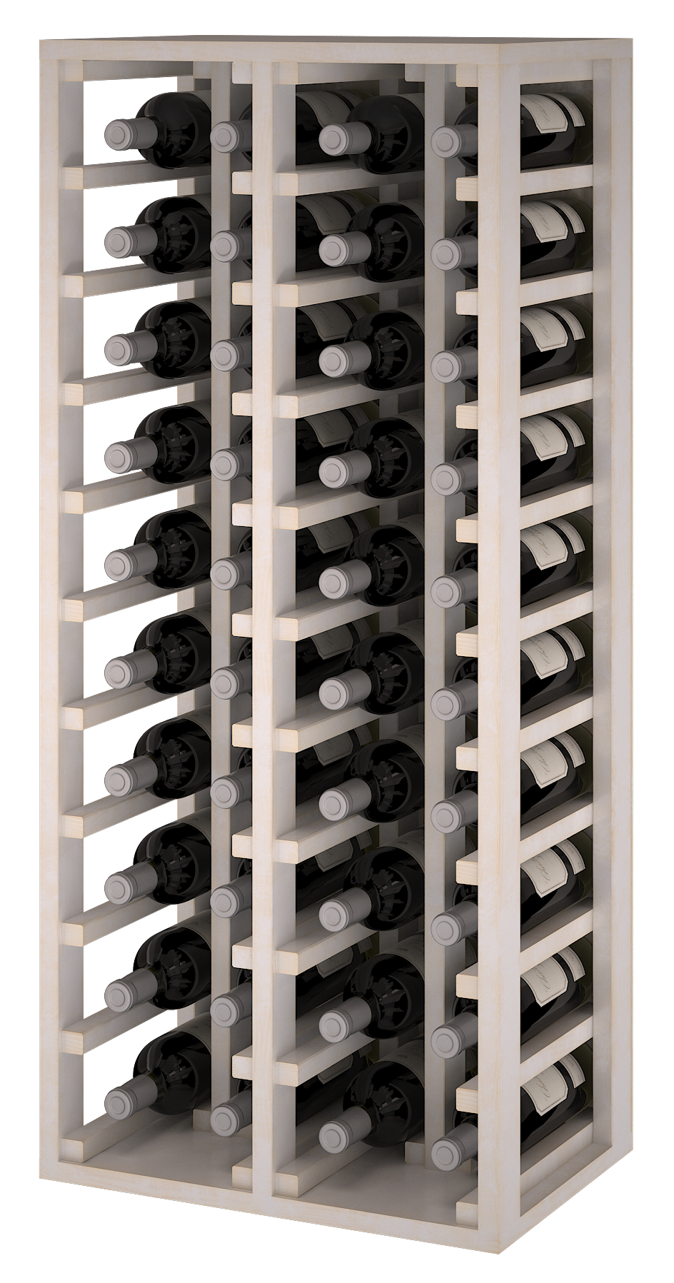 Winerex ISA - 40 Flaschen (2/3 Modul) - Kiefernholz weiß gebeizte