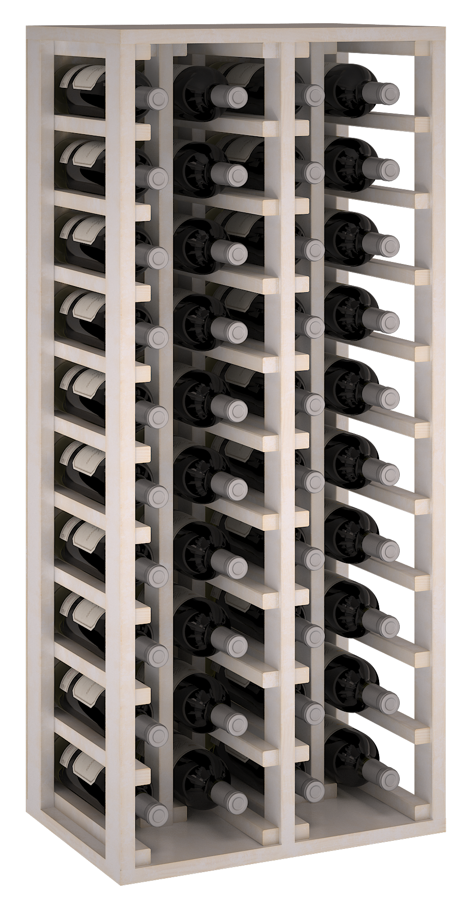 Winerex ISA - 40 Flaschen (2/3 Modul) - Kiefernholz weiß gebeizte