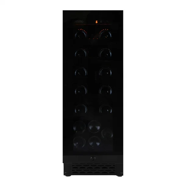 Pevino NG 20 Flaschen - 1 Zone - Schwarze Glasfront - Vorderkante schwarz