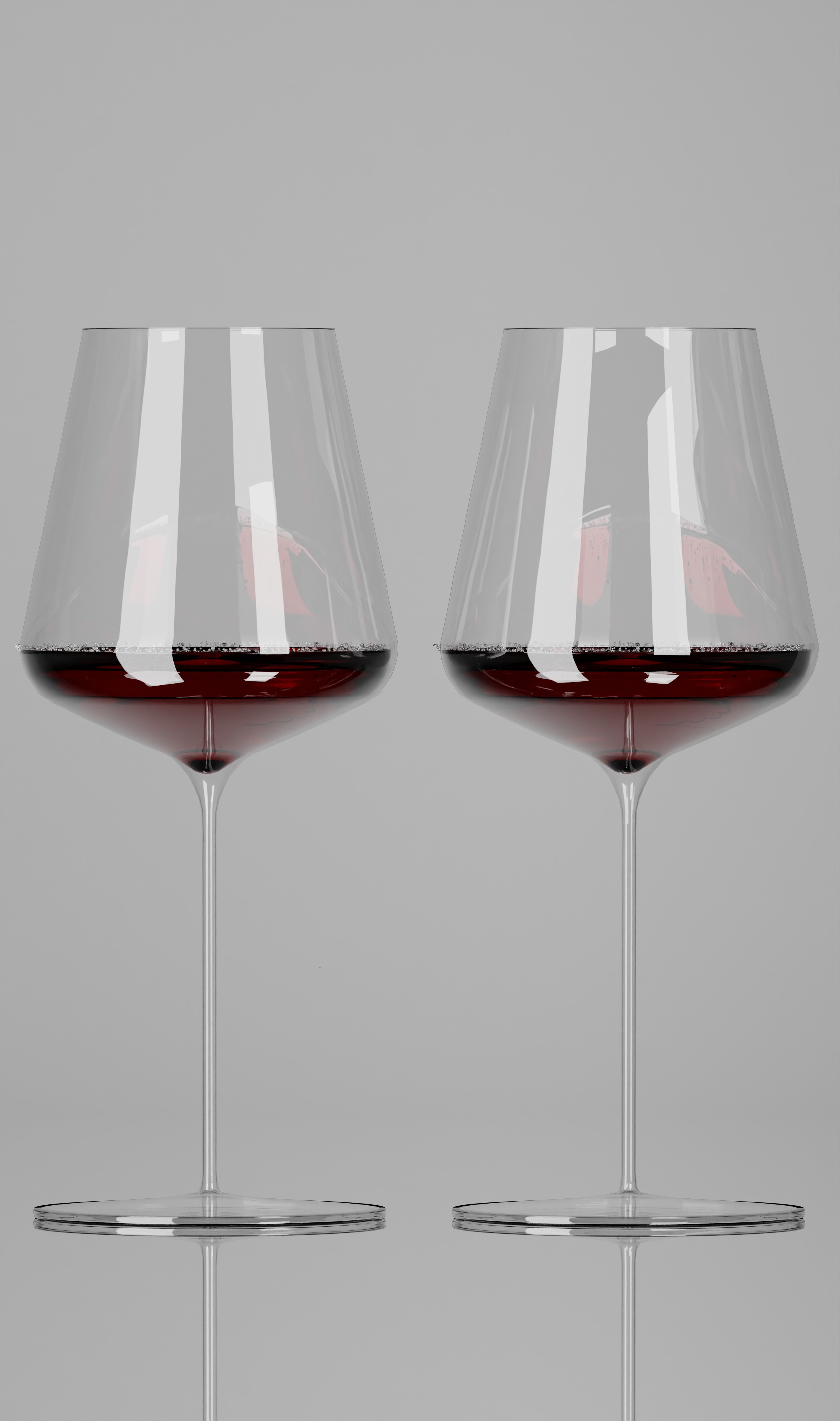 Tillman Glass - Cardinal Serie - handgeblasenes Bordeauxglas