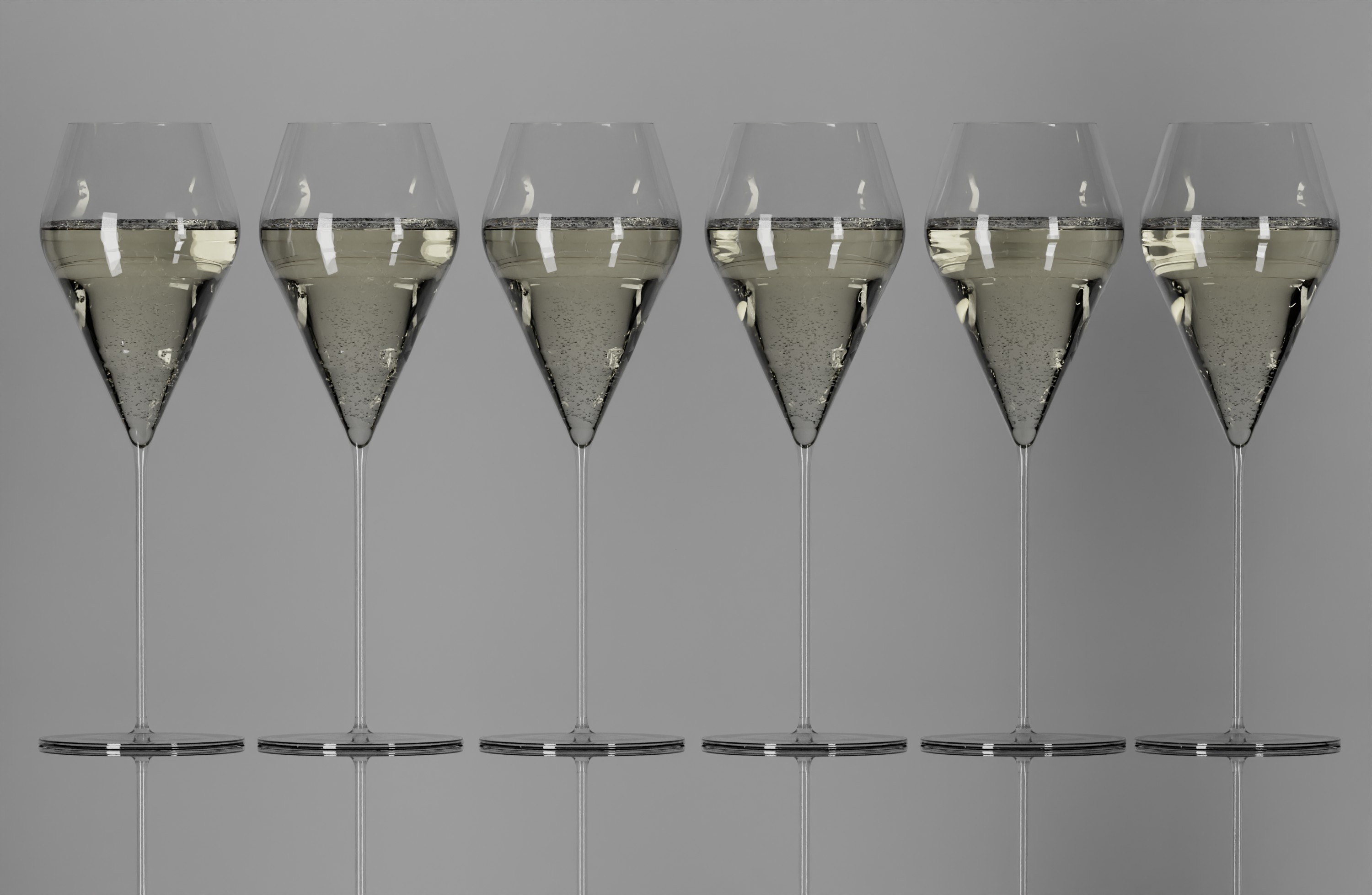 Tillman Glass - Cardinal Serie - handgeblasenes Champagnerglas