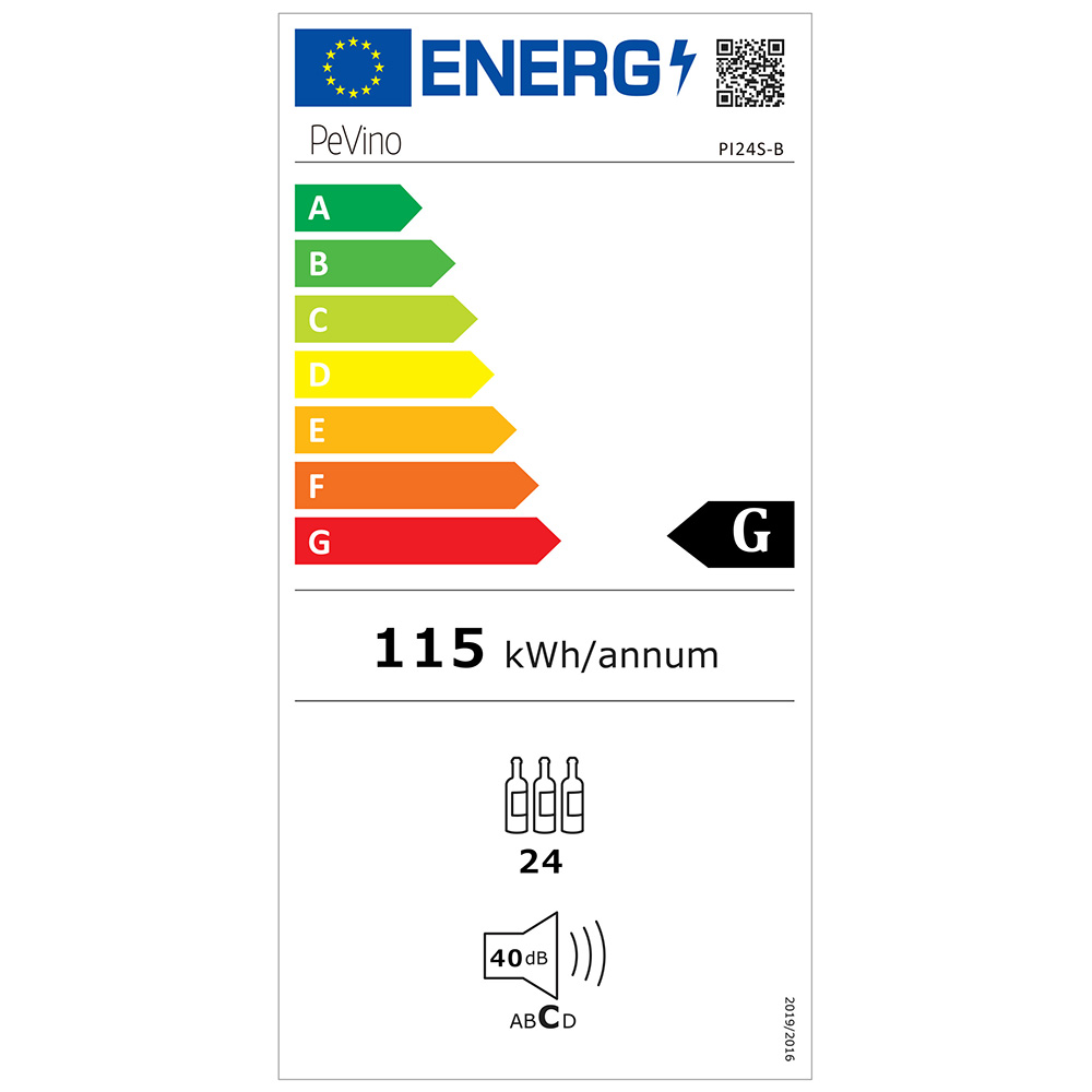 Pevino 24 Flaschen - 1 Zone - Glasfront - Integrierbar