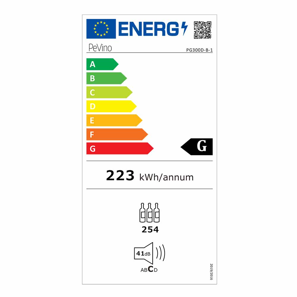 Pevino Imperial Giant 254 Flaschen - 2 Zonen - Schwarze Glasfront