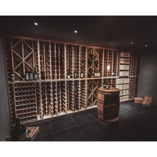Winerex VIDAL - geeignet für 3 Weinkisten - Kiefernholz braun gebeizt