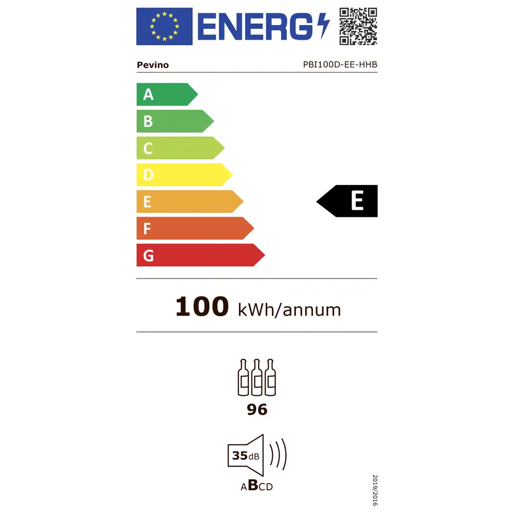 Pevino Imperial Eco 96 Flaschen - 2 Zonen - Schwarz