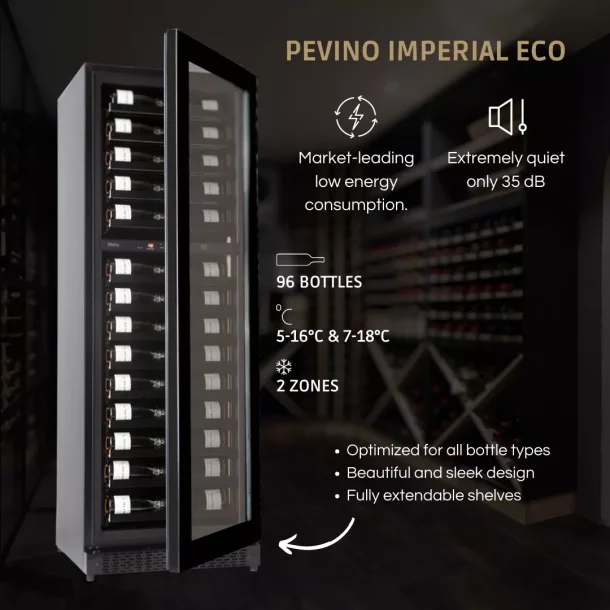 Pevino Imperial Eco 96 Flaschen - 2 Zonen - Schwarz
