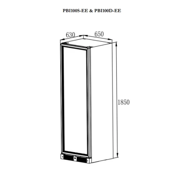 Pevino Imperial Eco 96 Flaschen - 2 Zonen - Schwarz