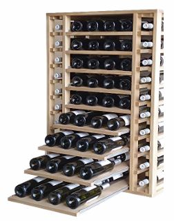 Winerex LIGIA - 103 Flaschen + ausziehbare Fächer - Kiefernholz