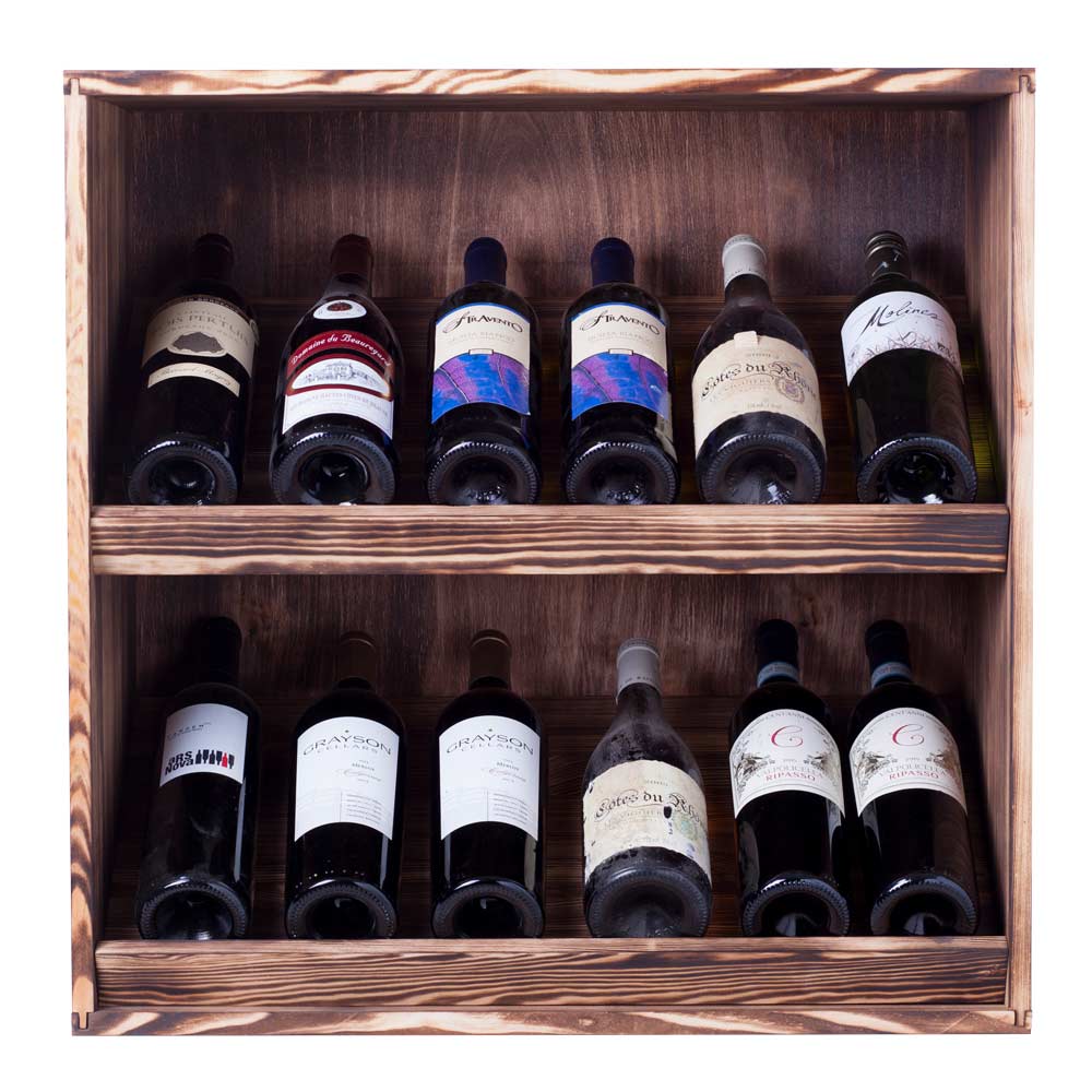 Caverack ANDINO Display - 14 Flaschen - geflammtes Kiefernholz