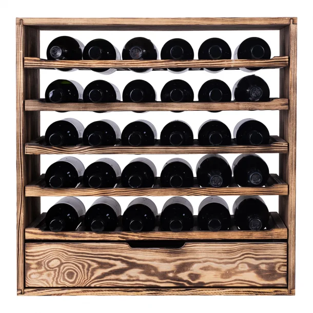 Caverack CLEO - 30 bottles + drawer - pine burned