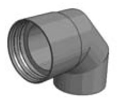 WineMaster WineIN50 - 90° Bogen mit Muffe - Durchmesser 160 mm