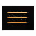 Pevino Majestic Push Open 24 bottles - single zone - black glass front - integrated - wood trim