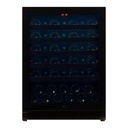 Pevino NG 46 bottles - 1 zone - black glassfront - black aluminium trim