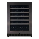 Pevino NG 46 bottles - 1 zone - black steel - stainless steel trim