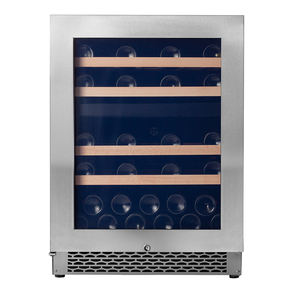 Pevino NG 39 bottles - 2 zones - stainless steel front - stainless steel trim