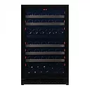 Pevino NG 74 bottles - 2 zones - black glass front - stainless steel trim