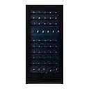 Pevino Majestic 104 bottles - 2 zones - black glass front - black aluminium trim