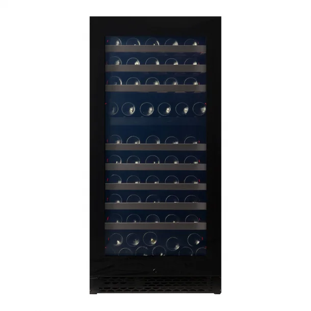 Pevino Majestic 104 bottles - 2 zones - black glass front - stainless steel trim