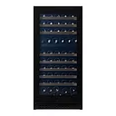 Pevino Majestic 104 bottles - 2 zones - black glass front - stainless steel trim