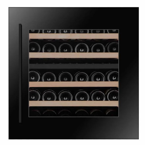 Pevino 30 bottles - 2 zones - black - integrated - black aluminium trim