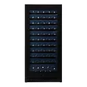 Pevino NG 113 bottles - 1 zone - black glass front - black aluminium trim