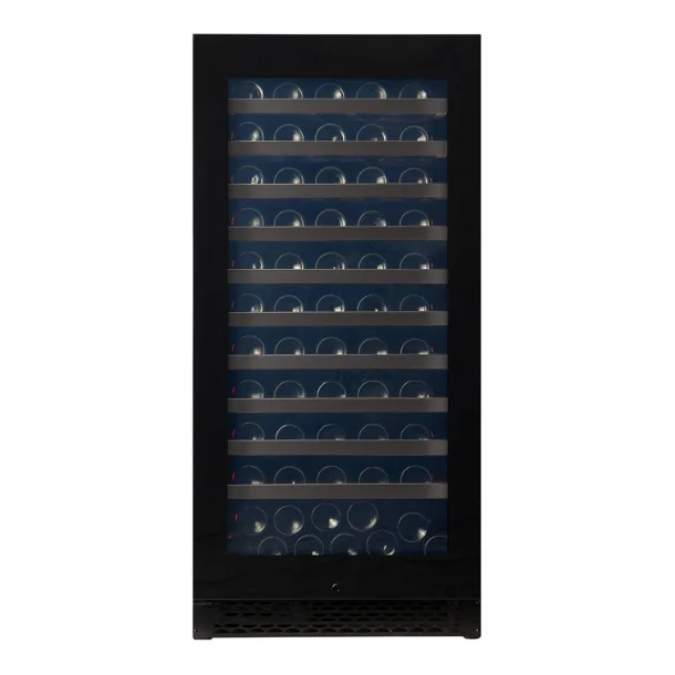 Pevino NG 113 bottles - 1 zone - black glass front - stainless steel trim