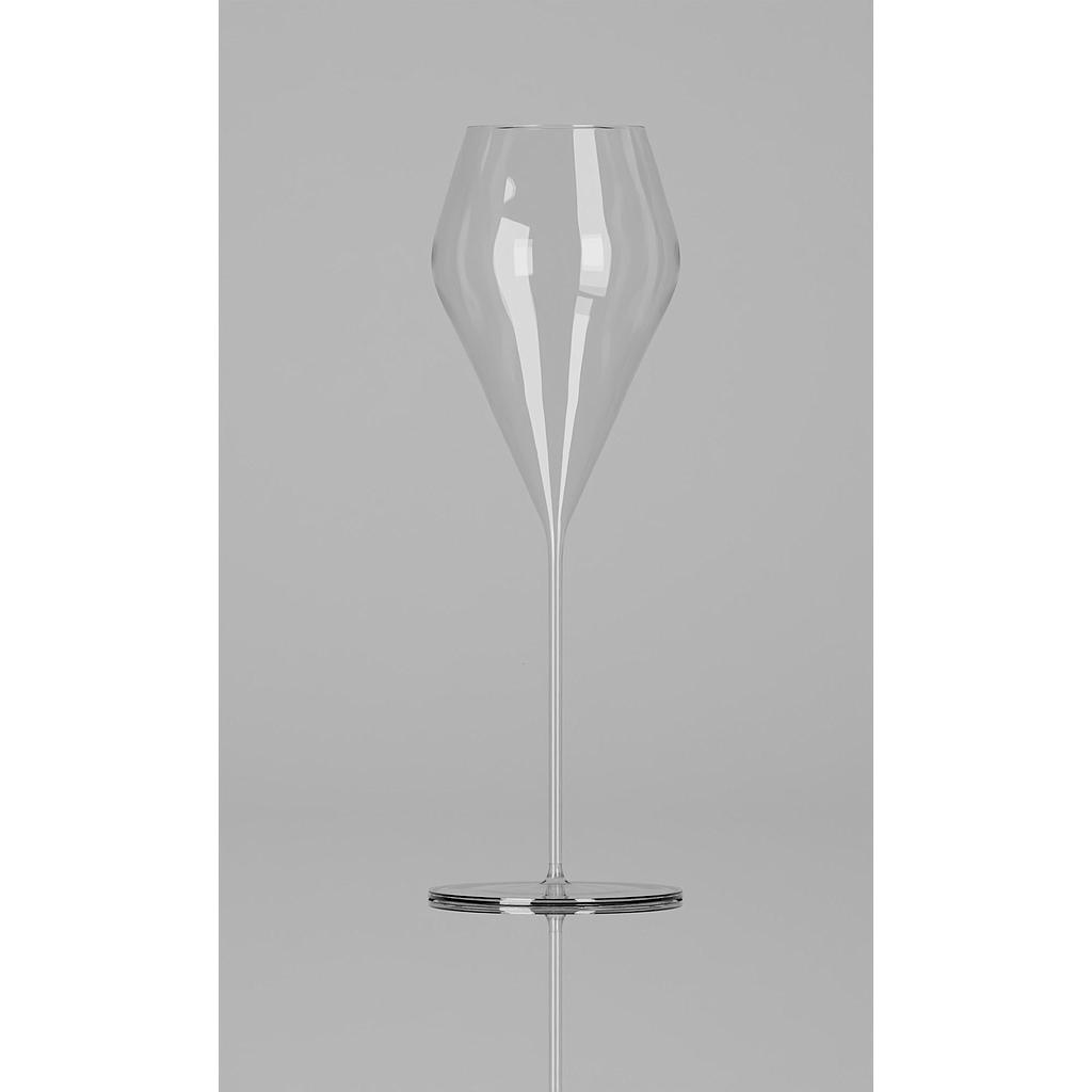 Tillman Glass - Cardinal series - hand made Champagne glass