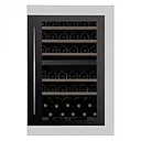 Pevino 42 bottles - dual zone - black/stainless steel front - integrated - wood trim