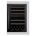 Pevino 42 bottles - dual zone - black/stainless steel front - integrated - black aluminium trim