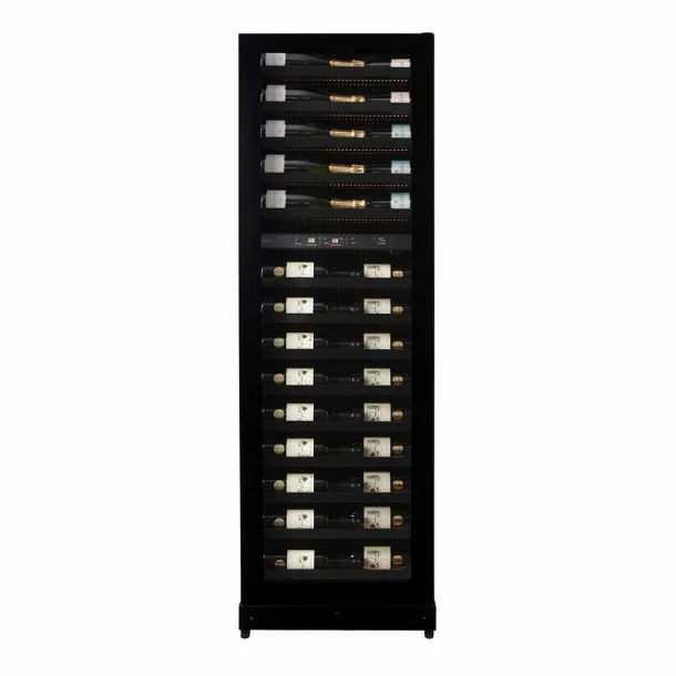 Pevino Imperial 96 bottles - 2 zones - matte black steel
