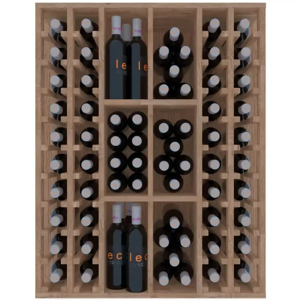 Winerex ALVARO - 88 Flaschen - Kiefernholz braun gebeizt