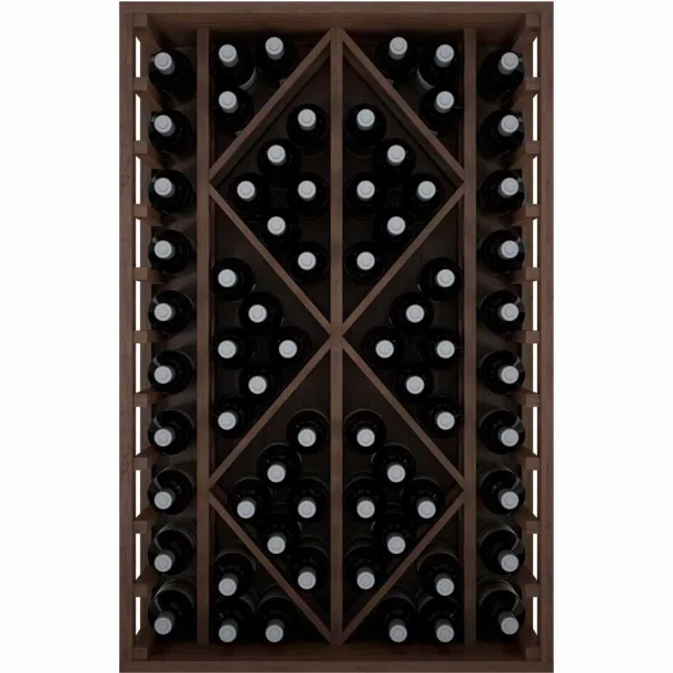 Winerex CARLO - 68 bottles - pine wood brown stained