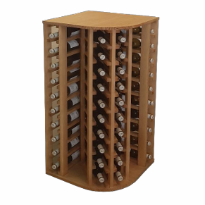 Winerex DELFO - 44 bottles + corner module - pine wood brown stained